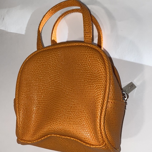 Old Navy Purse Pocket Book Handle Zip Up Side Snap Pocket Orange small - Picture 3 of 11